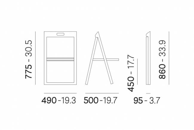 Стул пластиковый складной Enjoy черный 490х500х775 мм Стул пластиковый складной Enjoy черный 490х500х775 мм