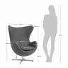 Кресло EGG STYLE CHAIR латте, искусственная замша