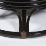 Кресло-качалка PAPASAN/ПАПАСАН w 23/01 B /с подушкой/ 115х78х104 см, Antique brown (античный черно-коричневый), ткань Оранжевый, С 23 Antique brown (античный черно-коричневый)