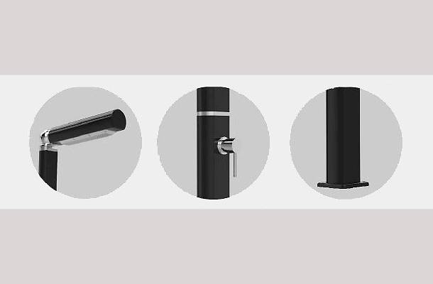 Душ уличный Quick Q105 антрацит 500х90х2100 мм