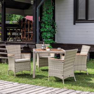 AMELIA обеденный комплект бежевого цвета на 4 персоны