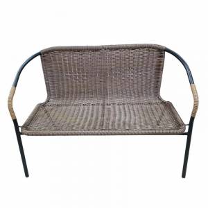 Диван из искусственного ротанга Марсель, желто-черный