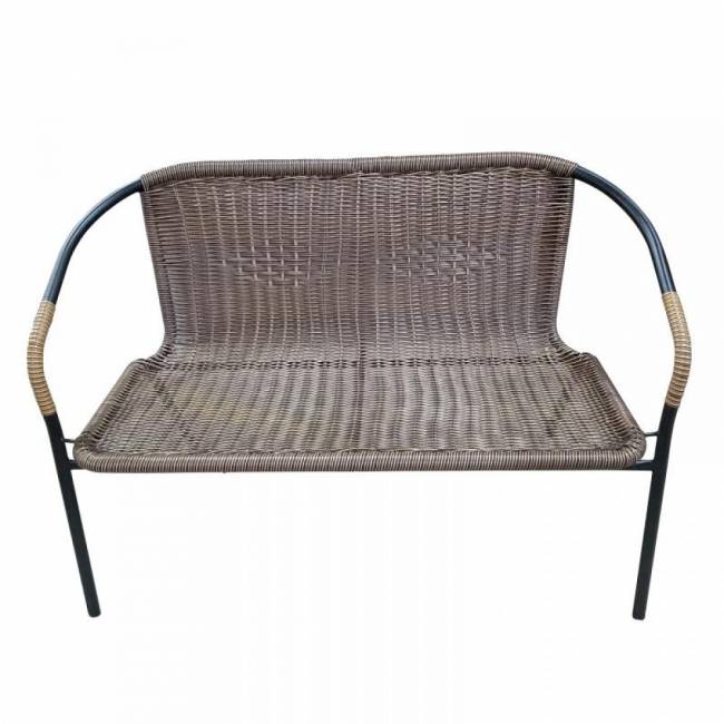 Диван из искусственного ротанга Марсель, желто-черный