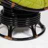 Кресло-качалка PAPASAN/ПАПАСАН w 23/01 B /с подушкой/ 115х78х104 см, Antique brown (античный черно-коричневый), флок Олива, 23 Antique brown (античный черно-коричневый)