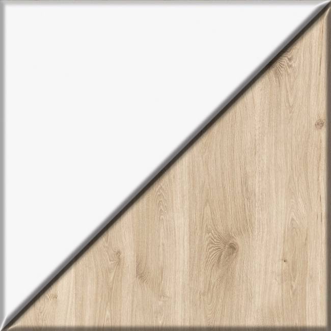 Кровать в детскую Эйп с комодами на три ящика цвет белый/дуб белый