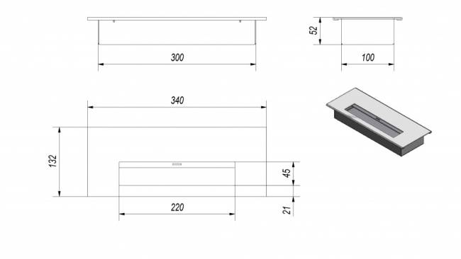Биокамин CHARLIE 2 стальной