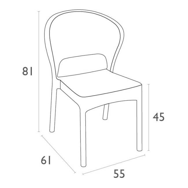 Стул пластиковый плетеный Daytona коричневый 550х610х810 мм