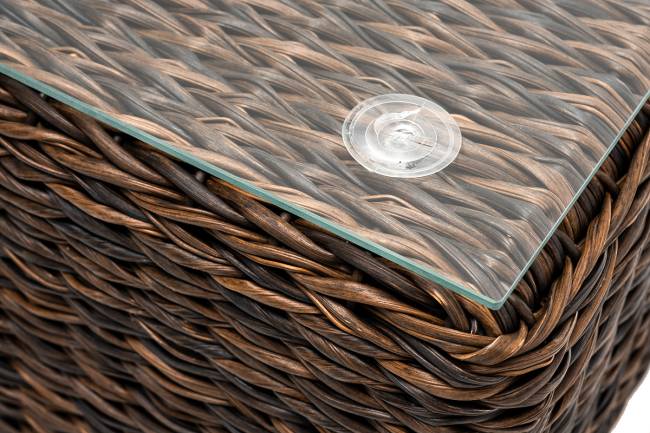 "Лунго" журнальный столик плетеный (гиацинт), цвет коричневый "Лунго" журнальный столик плетеный (гиацинт), цвет коричневый