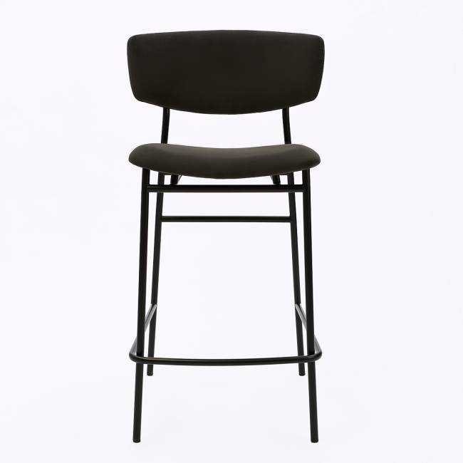 Дизайнерский полубарный стул Marko графит, черный металл Дизайнерский полубарный стул Marko графит, черный металл