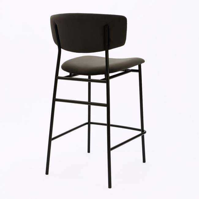 Дизайнерский полубарный стул Marko графит, черный металл Дизайнерский полубарный стул Marko графит, черный металл