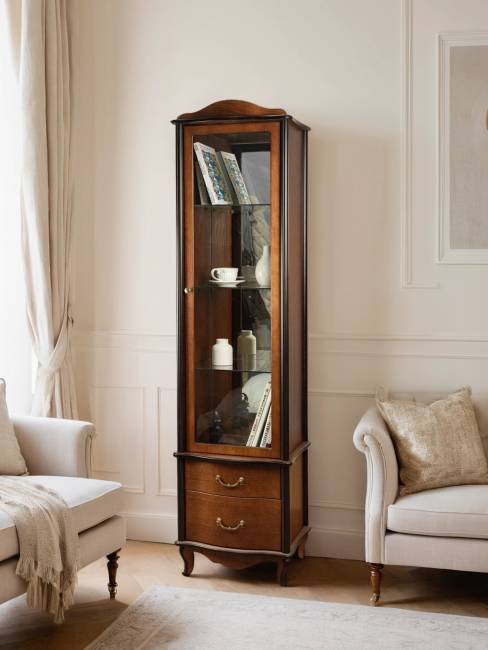 Шкаф-витрина Джульетта, орех Л