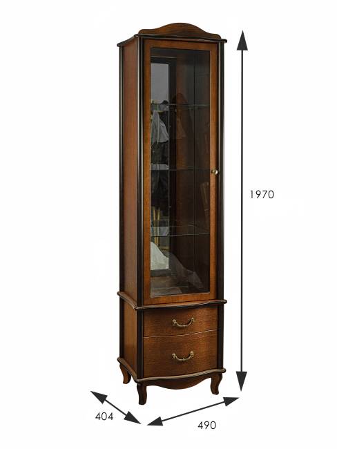 Шкаф-витрина Джульетта, орех Л