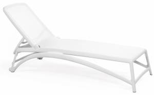 Шезлонг-лежак пластиковый Atlantico белый 1720-2040х700х350 мм Шезлонг-лежак пластиковый Atlantico белый 1720-2040х700х350 мм