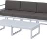 Комплект пластиковой мебели Mykonos XL серебристый, темно-серый