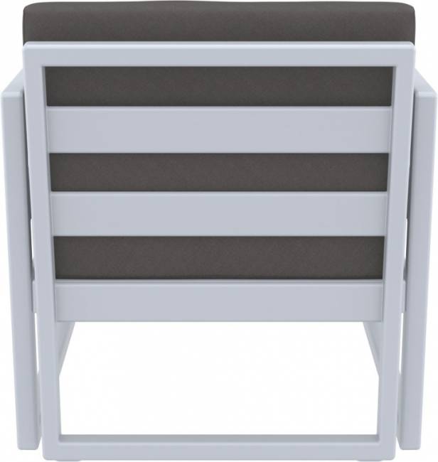 Комплект пластиковой мебели Mykonos XL серебристый, темно-серый