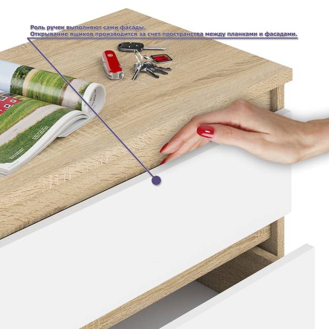 Двухтумбовый стол компьютерный Мори МС-2 с тумбочкой с ящиком и полкой на 1200 цвет дуб сонома/белый Двухтумбовый стол компьютерный Мори МС-2 с тумбочкой с ящиком и полкой на 1200 цвет дуб сонома/белый