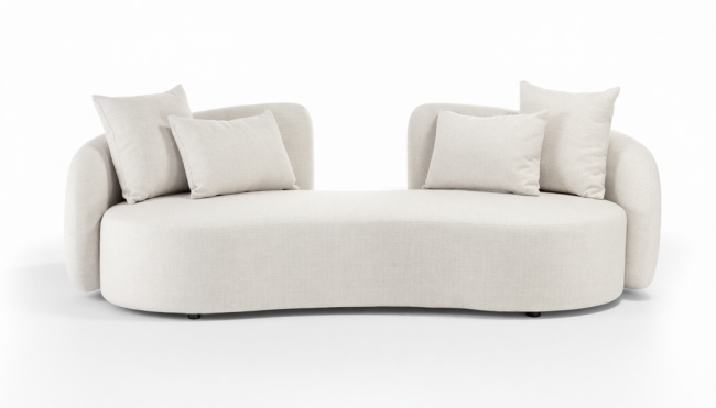 Диван трехместный с подушками Cosy конопляный 2280х1070х740 мм