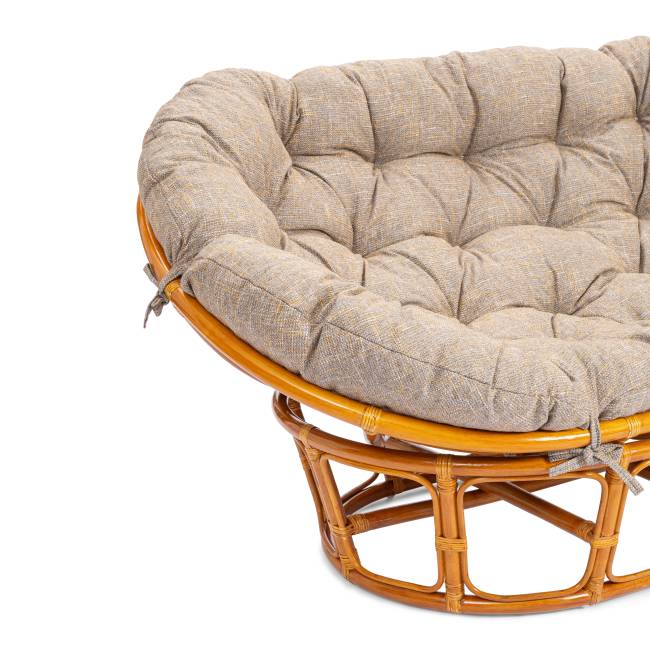 Диван Мамасан/Mamasan (23/02 W) /с подушкой/ 169х102х80см, коньячный, матрац 182х119см, рогожка, меланж Cognac (коньяк)