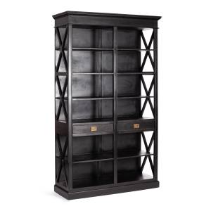 Библиотека Secret de Maison Блэк Лэйбл/Black Label (мод. DA-2379) массив манго/МДФ, 130х47х220см, черный черный дерево манго/мдф
