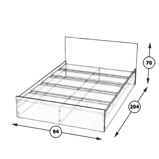 Кровать белая Стандарт 0900 цвет белый Кровать белая Стандарт 0900 цвет белый