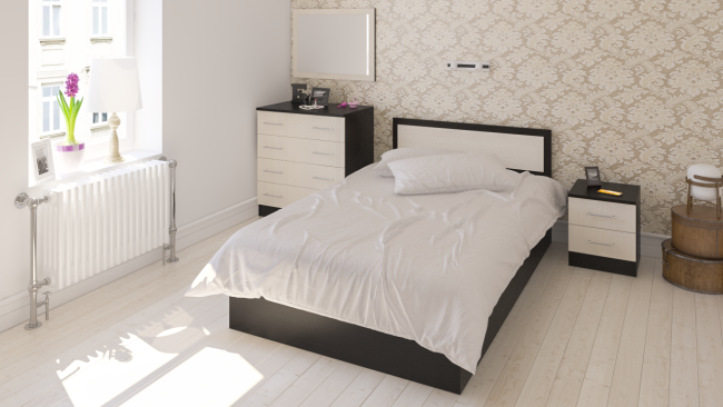 Кровать Фиеста 1200 цвет венге/дуб лоредо Кровать Фиеста 1200 цвет венге/дуб лоредо