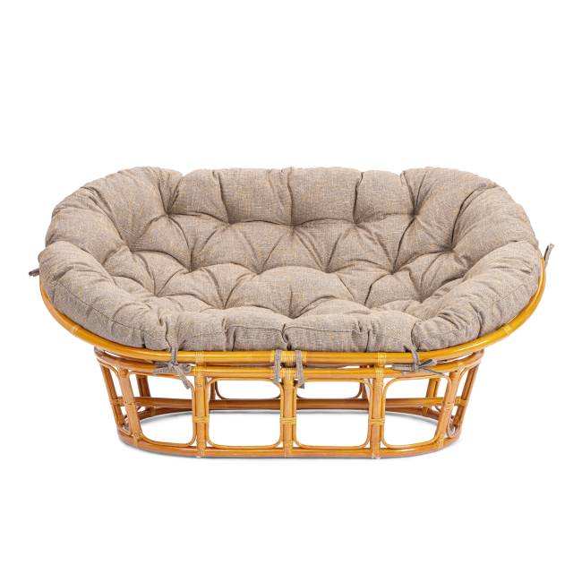 Диван Мамасан/Mamasan (23/02 W) /с подушкой/ 169х102х80см, пекан орех, матрац 182х119см, рогожка, меланж Pecan (орех)