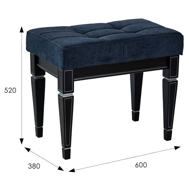 Банкетка Васко В 97Н венге/серебро