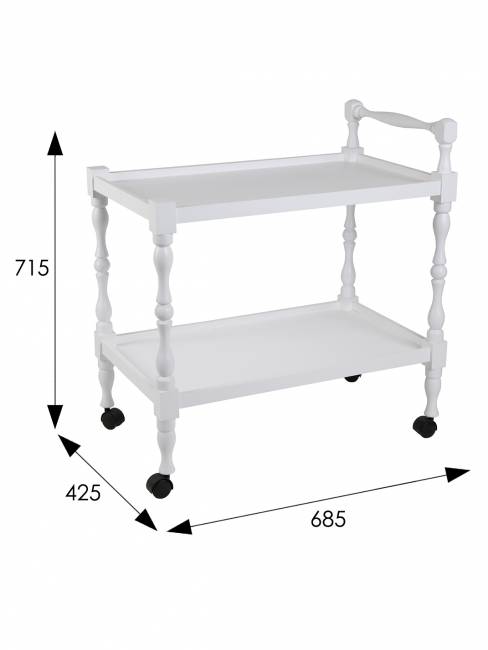 Стол сервировочный Бридж белый