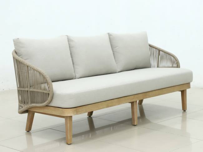 Диван плетеный трехместный Mali натуральный 1930х805х825 мм