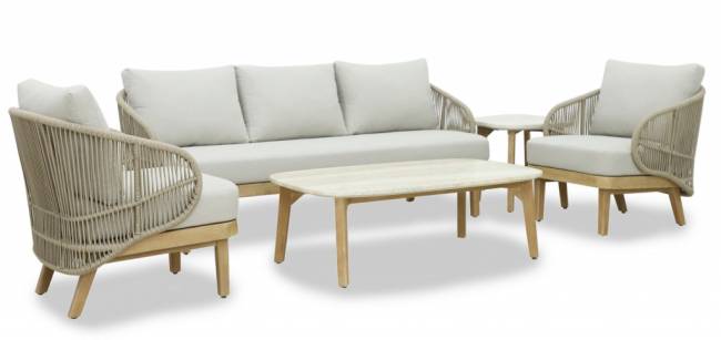 Диван плетеный трехместный Mali натуральный 1930х805х825 мм