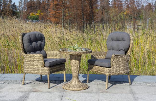 "Леванте" стол круглый из искусственного ротанга, цвет соломенный "Леванте" стол круглый из искусственного ротанга, цвет соломенный