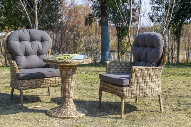 "Леванте" стол круглый из искусственного ротанга, цвет соломенный "Леванте" стол круглый из искусственного ротанга, цвет соломенный