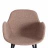 Кресло VALENTINO (mod. PC45-2) металл/экокожа/ткань, 55 х 58 х 81 см, Brown (коричневый)/чёрный (Комплект из 2 шт.) Brown (коричневый)/чёрный металл/экокожа/ткань