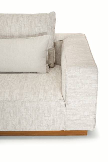 Диван модульный с подушками Don тик, бежевый 3700х1100х620 мм