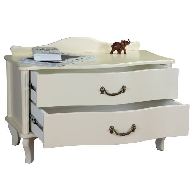 Тумбочка Джульетта широкая 2 ящика дуб шампань Л Тумбочка Джульетта широкая 2 ящика дуб шампань Л