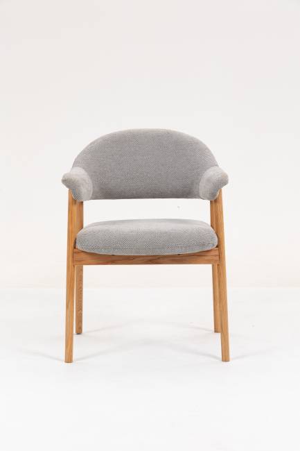 Стул обеденный Tavu с деревянными ножками серый 2 шт.