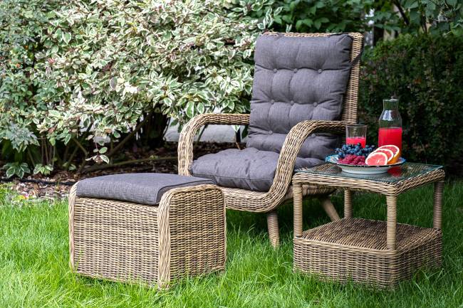 "Толедо" кресло плетеное с подушками, цвет соломенный "Толедо" кресло плетеное с подушками, цвет соломенный