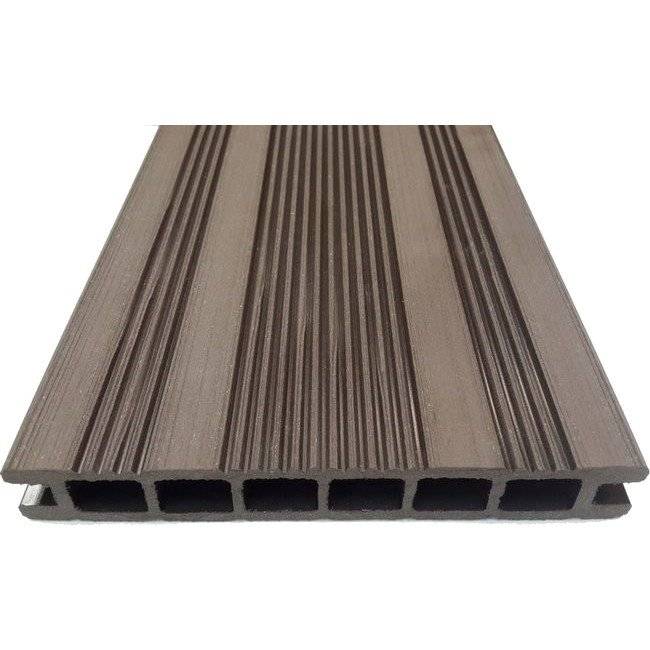 Террасная доска ECODECK (ЭКОДЕК) шовная, 23,5*165*4000 мм, коричневый
