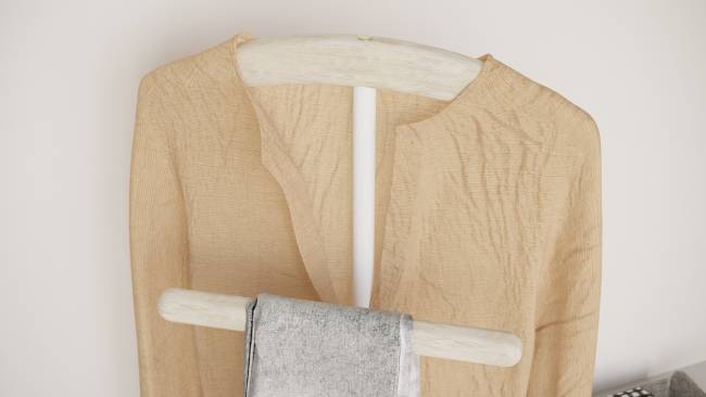 Вешалка Калифорния Напольная, дуб беленый/белый