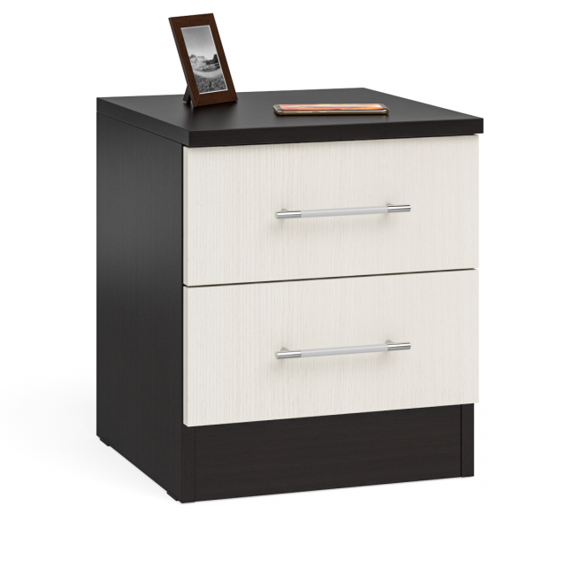 Спальный гарнитур Фиеста Кровать 1200 + Тумба + Комод + Зеркало цвет венге/дуб лоредо