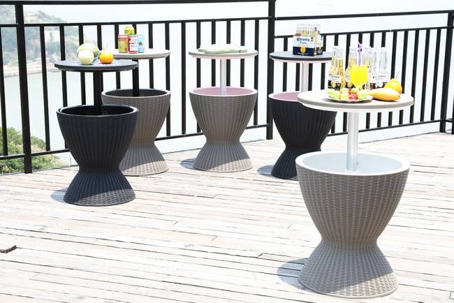 Стол пластиковый мини-бар Belle Cool Bar тортора Ø485х575/821 мм