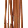 Зонт профессиональный двухкупольный 2.9х6 м Galaxia Dual V Timber имитация ироко, слоновая кость 2900х6000 мм