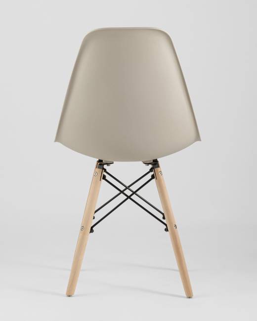 Стул Eames Style DSW бежевый x4 (разборный каркас)