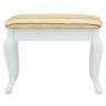 Банкетка Ретро с ящиком белый, ткань полоса бежевый