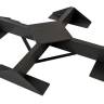 Зонт профессиональный двухкупольный 2.9х6 м Galaxia Dual V Carbon антрацит, серебристо-серый 2900х6000 мм