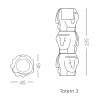 Кашпо из биопластика Threebu Totem Pot 3 Special 450х450х1350 мм