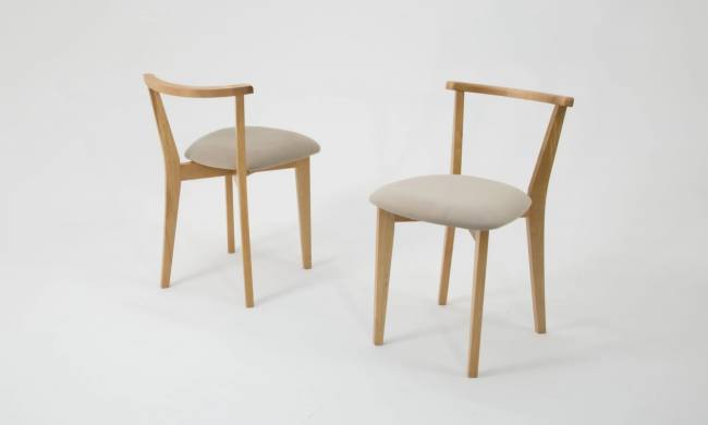 Стол Сканди К 90 натур со стульями Франк натур велюр бежевый