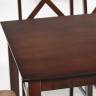 Обеденный комплект Хадсон (стол + 4 стула)/ Hudson Dining Set дерево гевея/мдф, стол: 110х70х75см / стул: 44х42х89см, cappuccino (темный орех), ткань кор.-зол. (1