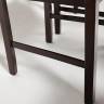 Обеденный комплект Хадсон (стол + 4 стула)/ Hudson Dining Set дерево гевея/мдф, стол: 110х70х75см / стул: 44х42х89см, cappuccino (темный орех), ткань кор.-зол. (1