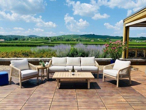 Столик деревянный кофейный Ravona натуральный Ø400х530 мм